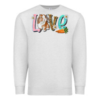 Oatmeal Heather Love Easter Rabbit Easter Day Premium Sweatshirt - HowdyJamesFarm