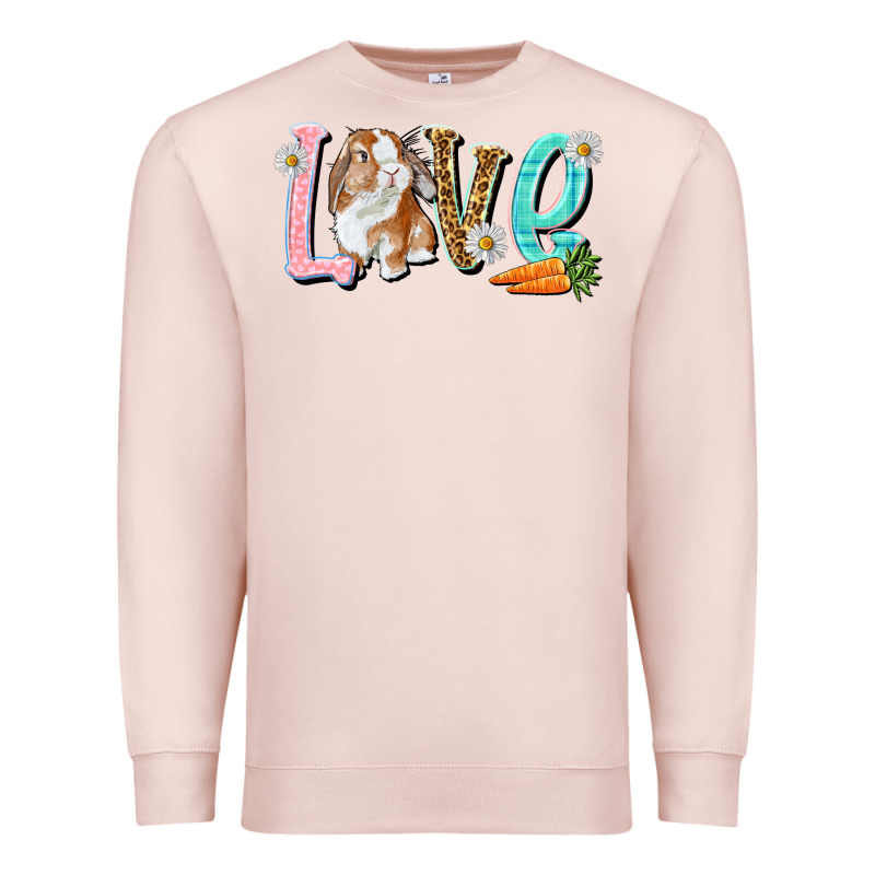 Love Easter Rabbit Easter Day Premium Sweatshirt by HowdyJamesFarm | Teevron