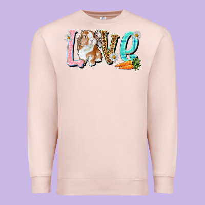 Love Easter Rabbit Easter Day Premium Sweatshirt Designed By Howdyjamesfarm