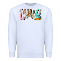 White Love Easter Rabbit Easter Day Premium Sweatshirt - HowdyJamesFarm