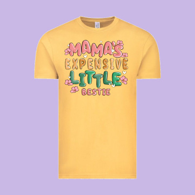 Mamas Expensive Little Bestie Vintage Tee Designed By Maliassmallbusiness