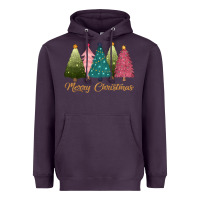 Plum merry christmas trees Heavyweight Hoodie - CowGirlArtShop