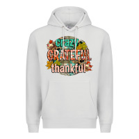 Dove Grey crazy grateful thankful Premium Hoodie - CowGirlArtShop
