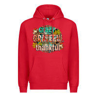 Red crazy grateful thankful Premium Hoodie - CowGirlArtShop