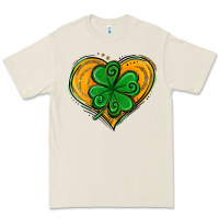 Bone St. Patrick's Day Heart with Shamrock Premium Tee - Jasminsmagicworld