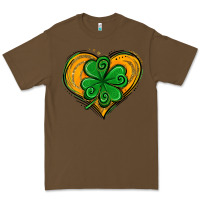 Cacao St. Patrick's Day Heart with Shamrock Premium Tee - Jasminsmagicworld
