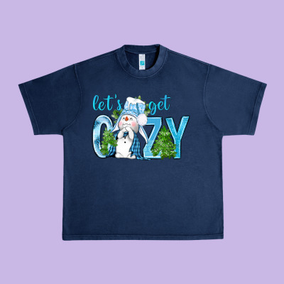 Lets Get Cozy Urban Heavy Tee Designed By Nancycooperartshop