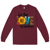 Burgundy For The Love Of Sunshine Long Sleeve Tee - BundleAndBundleShop
