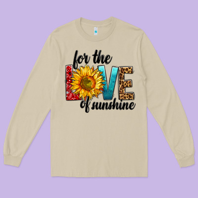 For The Love Of Sunshine Long Sleeve Tee Designed By Bundleandbundleshop