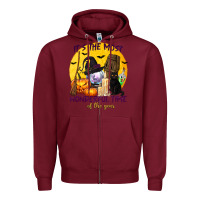 Burgundy It's The Most Wonderful Time of The Year Zipper Hoodie - texasbilliewilder