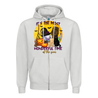 Dove Grey It's The Most Wonderful Time of The Year Zipper Hoodie - texasbilliewilder