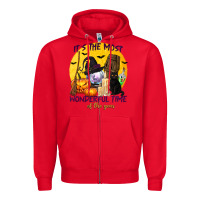 Red It's The Most Wonderful Time of The Year Zipper Hoodie - texasbilliewilder