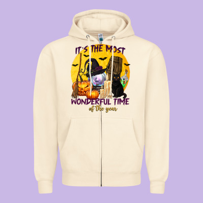 It's The Most Wonderful Time Of The Year Zipper Hoodie Designed By Texasbilliewilder