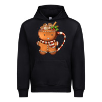 Black Gingerbread Cookie Man Hot Cocoa Coffee Urban Hoodie - FaDigitalArtStudio
