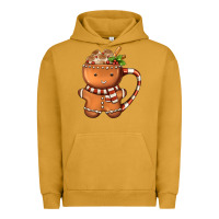 Pigment Peanut Butter Gingerbread Cookie Man Hot Cocoa Coffee Urban Hoodie - FaDigitalArtStudio