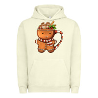 Pigment Pistachio Gingerbread Cookie Man Hot Cocoa Coffee Urban Hoodie - FaDigitalArtStudio