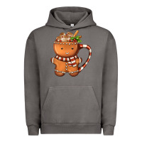 Pigment Tornado Gingerbread Cookie Man Hot Cocoa Coffee Urban Hoodie - FaDigitalArtStudio