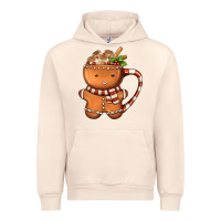 Sandshell Gingerbread Cookie Man Hot Cocoa Coffee Urban Hoodie - FaDigitalArtStudio