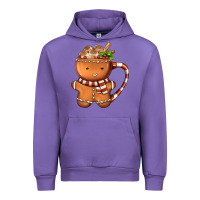 Tulip Gingerbread Cookie Man Hot Cocoa Coffee Urban Hoodie - FaDigitalArtStudio