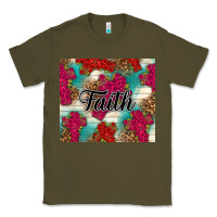 Army Green faith Classic Tee - NancyCooperArtShop