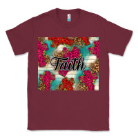 Burgundy faith Classic Tee - NancyCooperArtShop