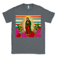 Charcoal Heather our lady of guadalupe cactus leopard Classic Tee - JahusDesignShop