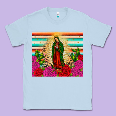 Our Lady Of Guadalupe Cactus Leopard Classic Tee Designed By Jahusdesignshop