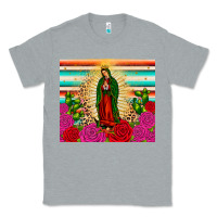 Heather Grey our lady of guadalupe cactus leopard Classic Tee - JahusDesignShop