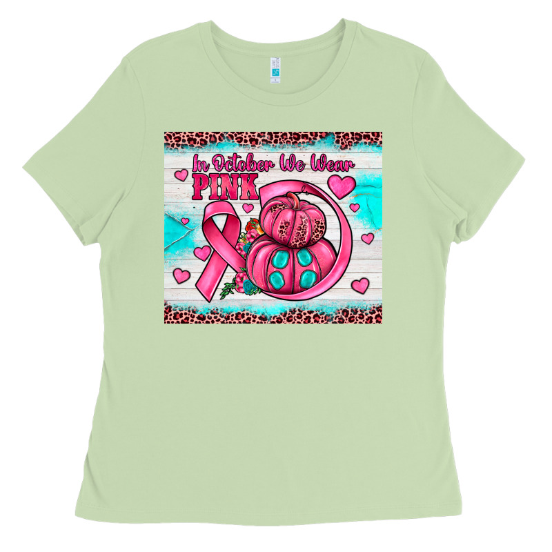 In October We Wear Pink Ladies Tee by JahusDesignShop | Teevron