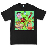 Black school seamless pattern Premium Tee - BundleAndBundleShop