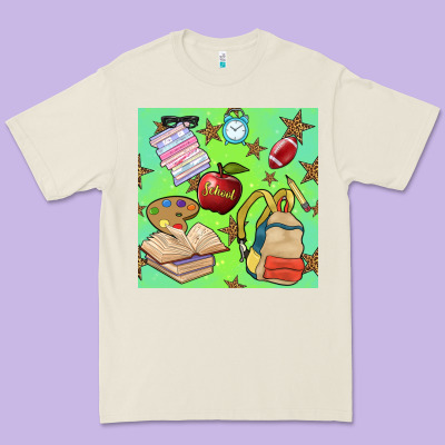 School Seamless Pattern Premium Tee Designed By Bundleandbundleshop