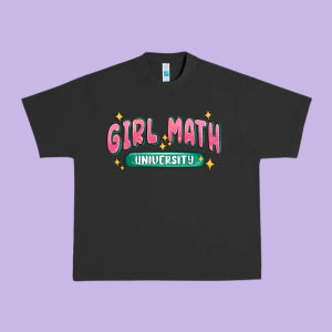 Girl Math University Urban Heavy Tee Designed By Maliassmallbusiness