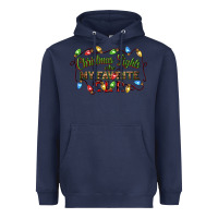 Navy christmas lights are my favorite color Heavyweight Hoodie - CowGirlArtShop