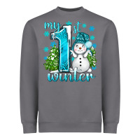 Storm My 1 St Winter With Cute Snowman Heavyweight Sweatshirt - BundleAndBundleShop