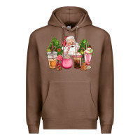 Chestnut pink christmas santa coffe cups Premium Hoodie - CowGirlArtShop
