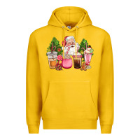Lemon pink christmas santa coffe cups Premium Hoodie - CowGirlArtShop
