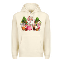 Sandshell pink christmas santa coffe cups Premium Hoodie - CowGirlArtShop