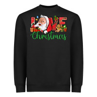 Black Love Christmas With Santa Heavyweight Sweatshirt - BundleAndBundleShop