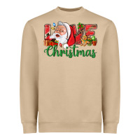 Mushroom Love Christmas With Santa Heavyweight Sweatshirt - BundleAndBundleShop