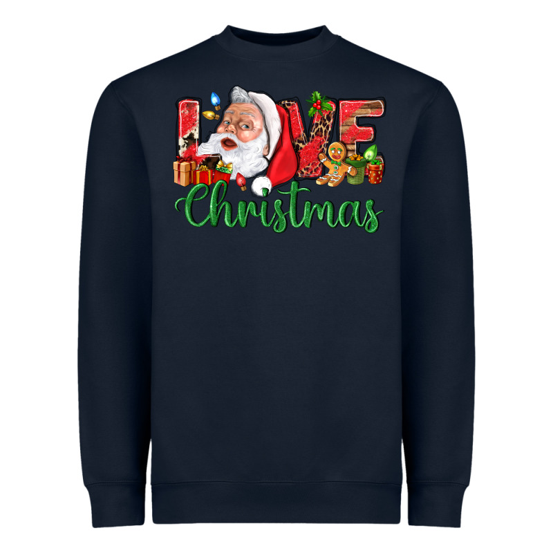 Love Christmas With Santa Heavyweight Sweatshirt by BundleAndBundleShop | Teevron