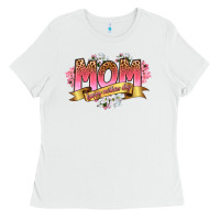 White mom happy mothers day Ladies Tee - RanaPortraitStore