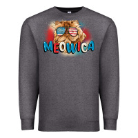 Charcoal Heather meowica 4th of july Premium Sweatshirt - CowGirlArtShop