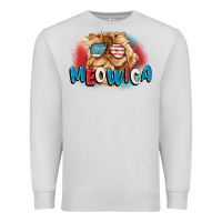 Dove Grey meowica 4th of july Premium Sweatshirt - CowGirlArtShop