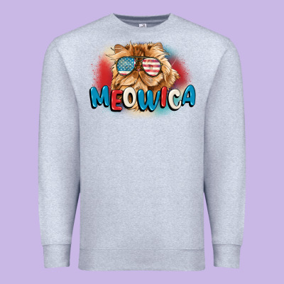 Meowica 4th Of July Premium Sweatshirt Designed By Cowgirlartshop