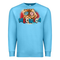 Ocean Blue meowica 4th of july Premium Sweatshirt - CowGirlArtShop