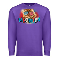 Purple meowica 4th of july Premium Sweatshirt - CowGirlArtShop