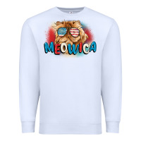White meowica 4th of july Premium Sweatshirt - CowGirlArtShop