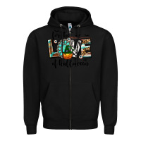 Black Western For The Love of Halloween Zipper Hoodie - texasbilliewilder