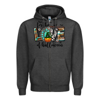 Charcoal Heather Western For The Love of Halloween Zipper Hoodie - texasbilliewilder