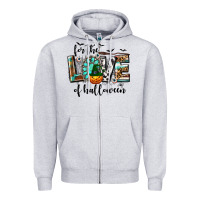 Heather Grey Western For The Love of Halloween Zipper Hoodie - texasbilliewilder